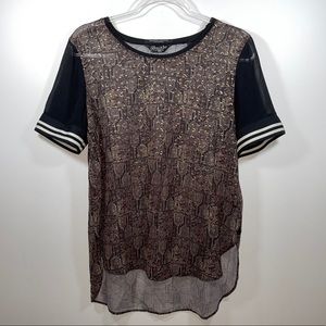 Like new sheer boxy shirt